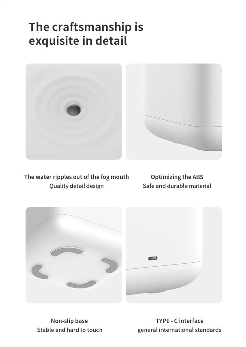 Anti-Gravity Humidifier With Clock Water Drop Backflow
