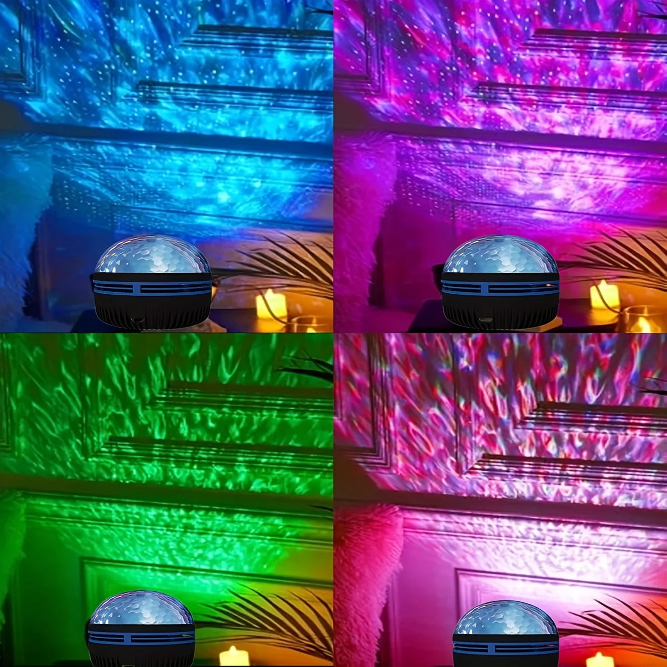 1pc Ocean Wave Projector with 7-Colors Patterns & Remote Control, USB Powered For Bedroom Home Theater, Ceiling, Room Decor