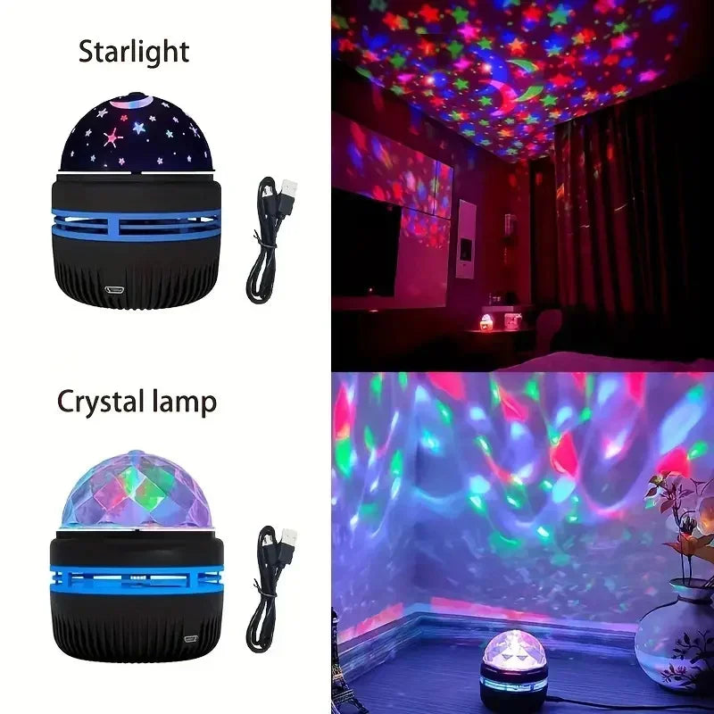 1pc Ocean Wave Projector with 7-Colors Patterns & Remote Control, USB Powered For Bedroom Home Theater, Ceiling, Room Decor