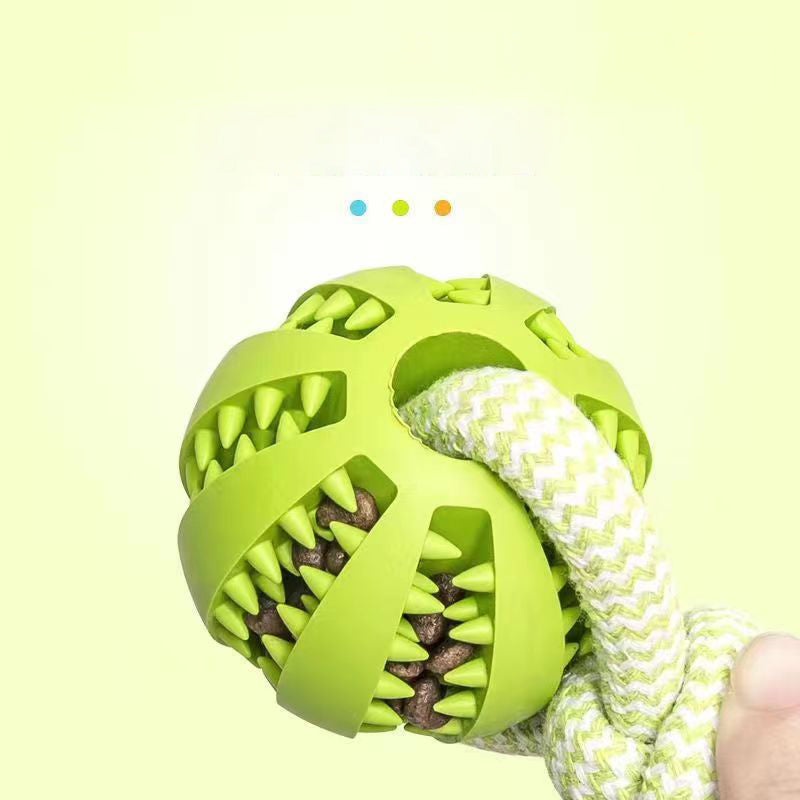 Interactive Hemp Rope Rubber Leaking Balls for Pets