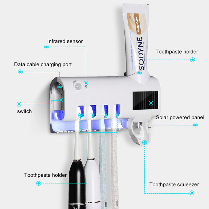 Automatic Toothbrush Sterilizer and Toothpaste Squeezer