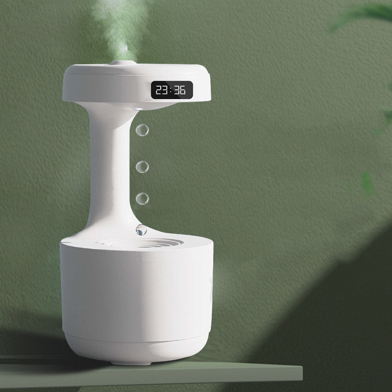 Anti-Gravity Humidifier With Clock Water Drop Backflow