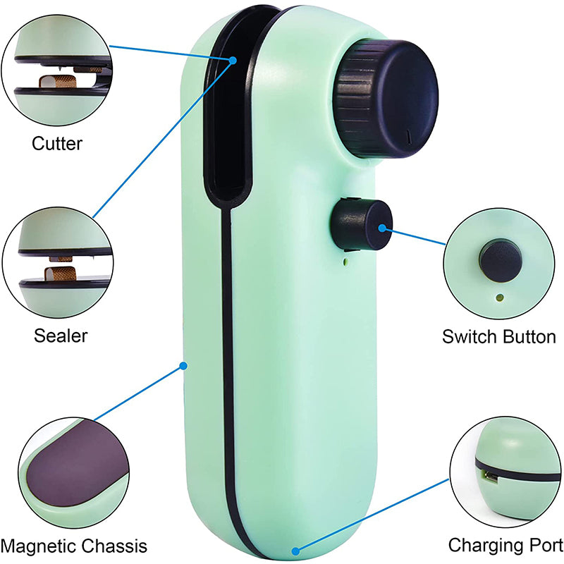 Rechargeable Food Bag Sealer and Cutter