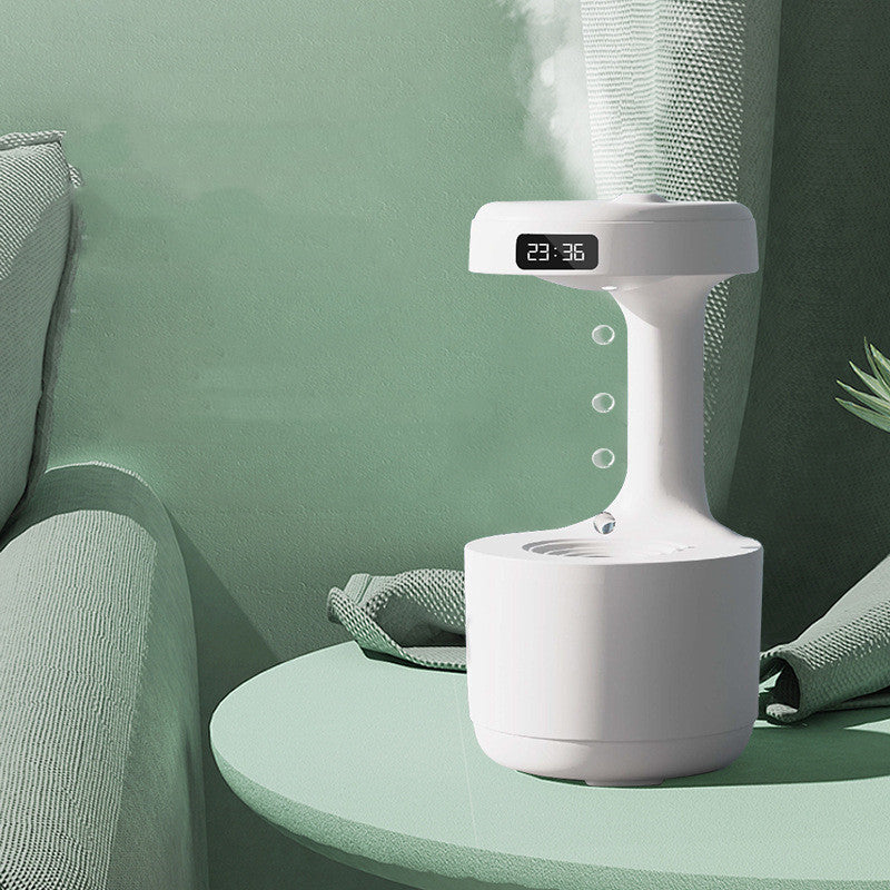 Anti-Gravity Humidifier With Clock Water Drop Backflow