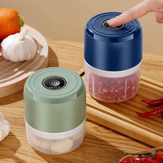 Electric Mini Vegetable Chopper, Food Chopper, Garlic Slicer Veggie, Salad, Lettuce, Onion, Chili Crusher, Tomato Dicer Chopper Cutter & Ginger Meat Mincer for Kitchen, Portable USB Chopper