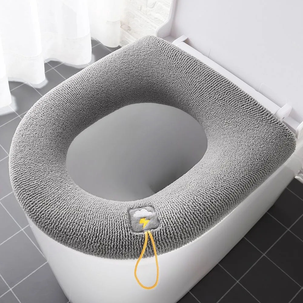 Universal Toilet Seat Cover Pumpkin Pattern Closes tool Mat Soft Warm Toilet Seat Cushion Bathroom Toilet Lid Accessories