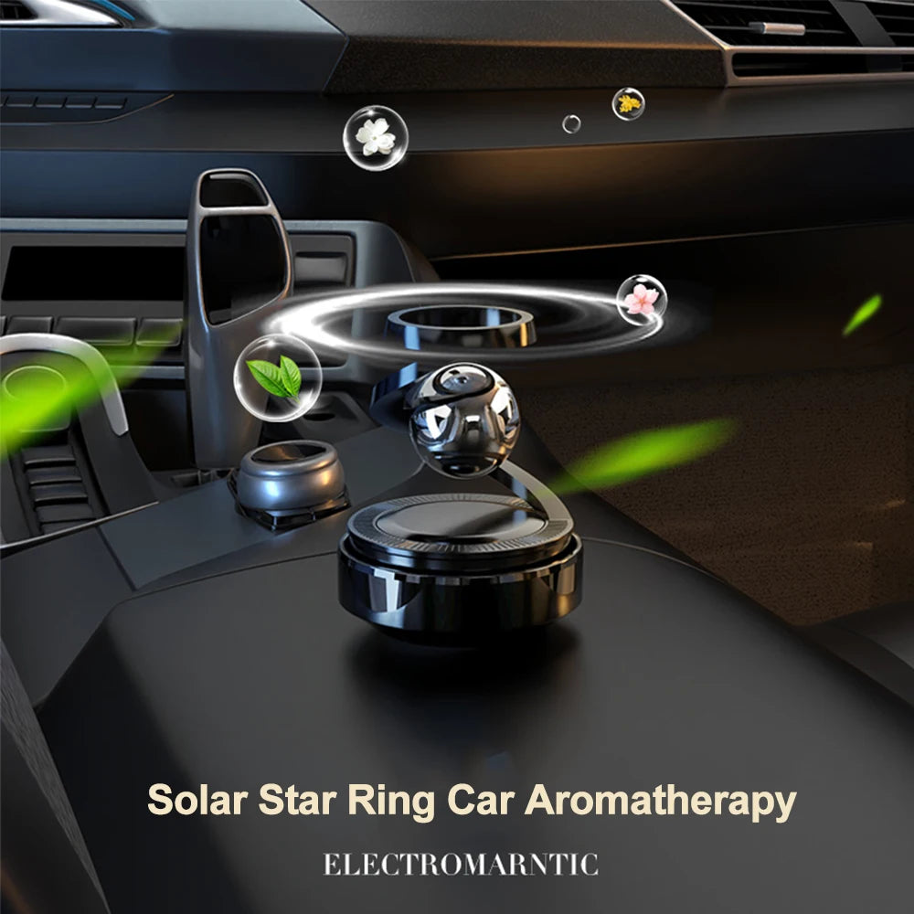 Solar Car Air Freshener Supplies Solar Rotation Suspension Interiors Accessories Auto Flavoring Car Perfume Deodorant Diffuser