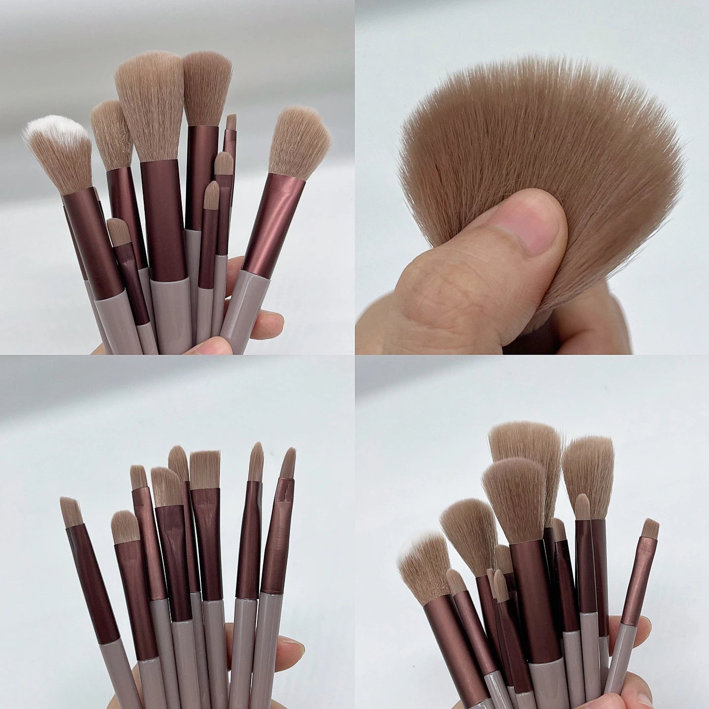 Makeup Brushes Set 13 PCs Eye Shadow Foundation Women Cosmetic Brush Eyeshadow Blush Beauty Soft Make Up Tools Bag