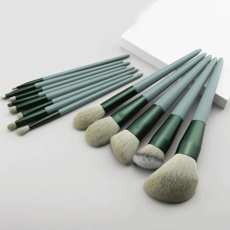 Makeup Brushes Set 13 PCs Eye Shadow Foundation Women Cosmetic Brush Eyeshadow Blush Beauty Soft Make Up Tools Bag