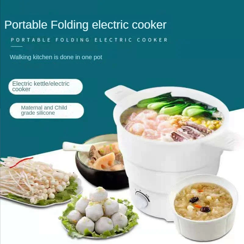 Folding Cooker Pot Multifunction Mini Hot Rice Student Dormitory Noodle Kitchen Travel Hot Pot