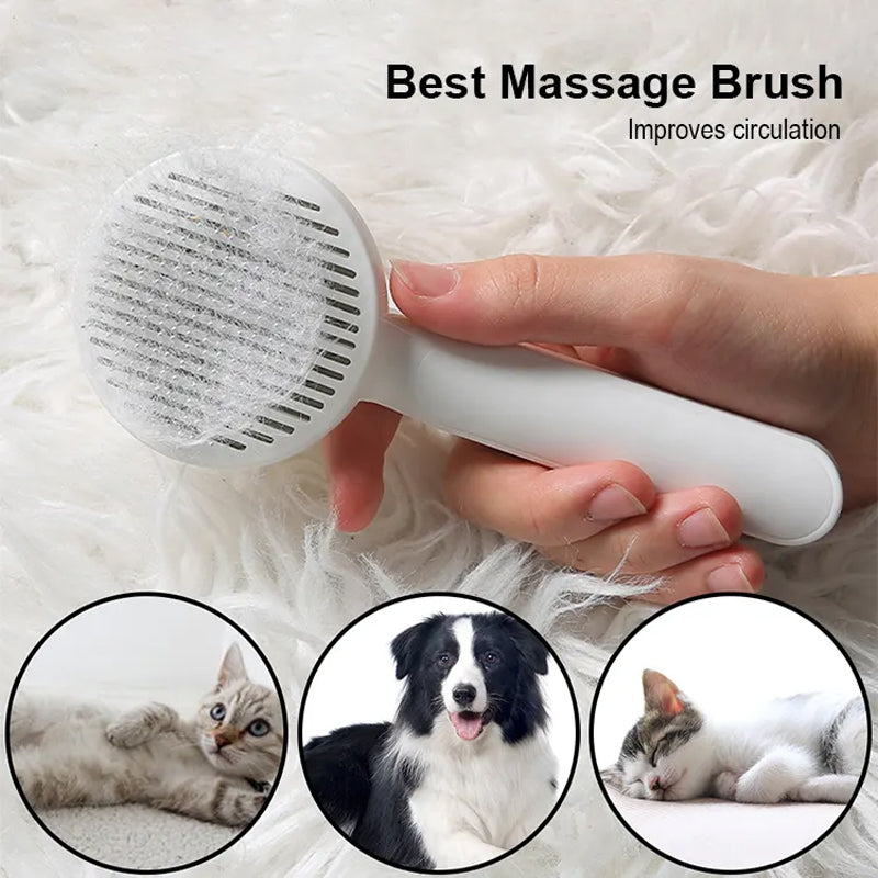 Pet Self Cleaning Hair Brush