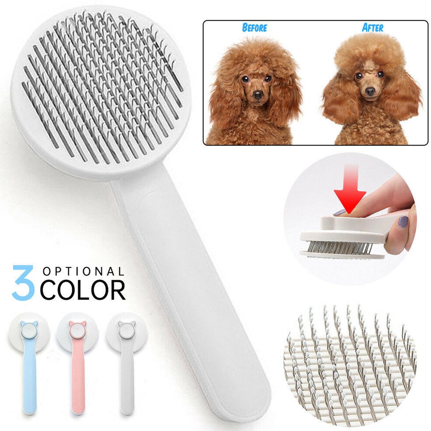 Pet Self Cleaning Hair Brush