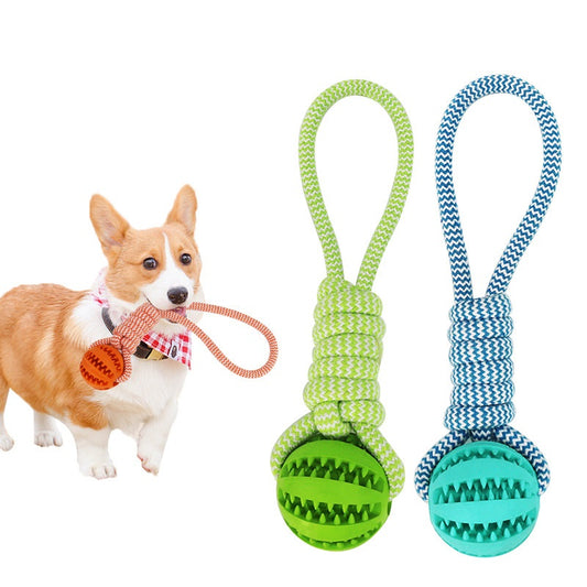 Interactive Hemp Rope Rubber Leaking Balls for Pets