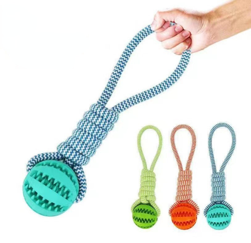 Interactive Hemp Rope Rubber Leaking Balls for Pets